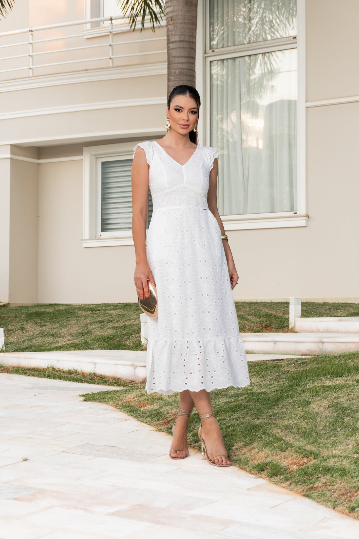 Juh Lace Midi Dress