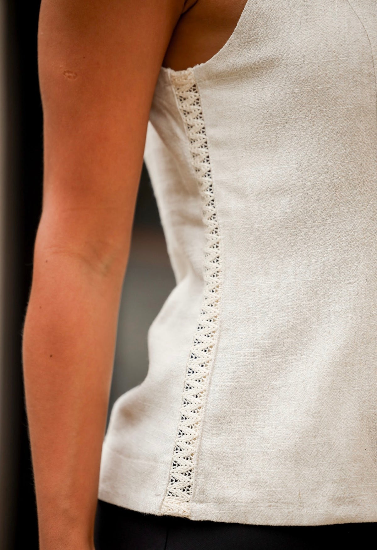 Soraya Blouse in Natural – women's blouse by USE Monami