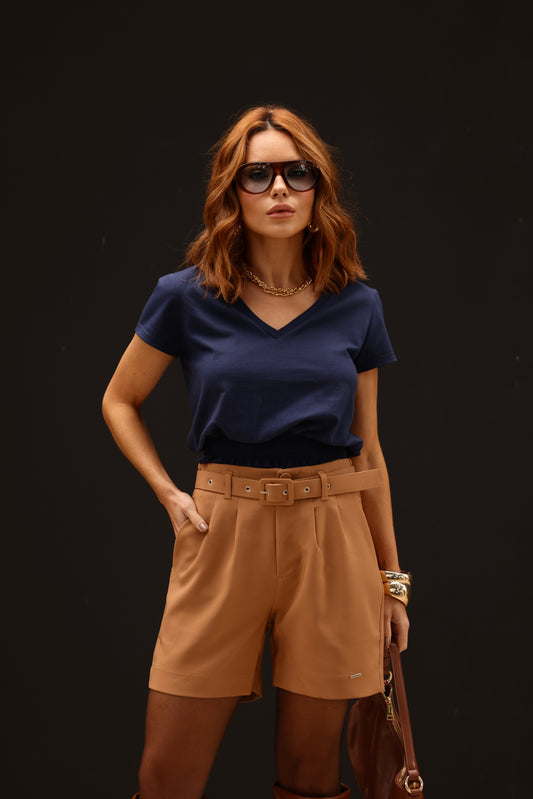Emma V-Neck Cotton Blouse in Off White – women's blouse by USE Monami