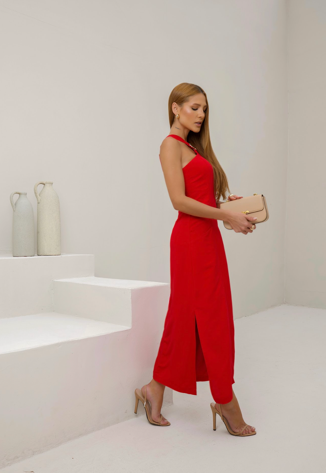 Miriam Dress in Nude – women's dress by USE Monami